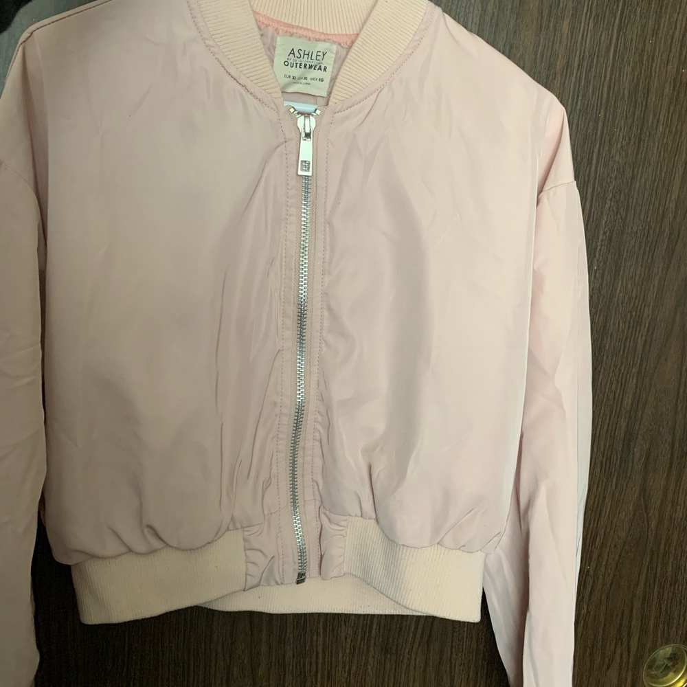 Ashley Outerwear Pink Bomber Puff Jacket Size XL